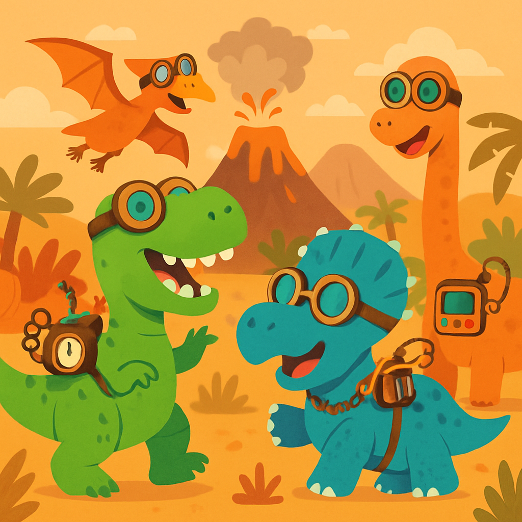 Time Traveling Dinosaurs Paint by diamonds art