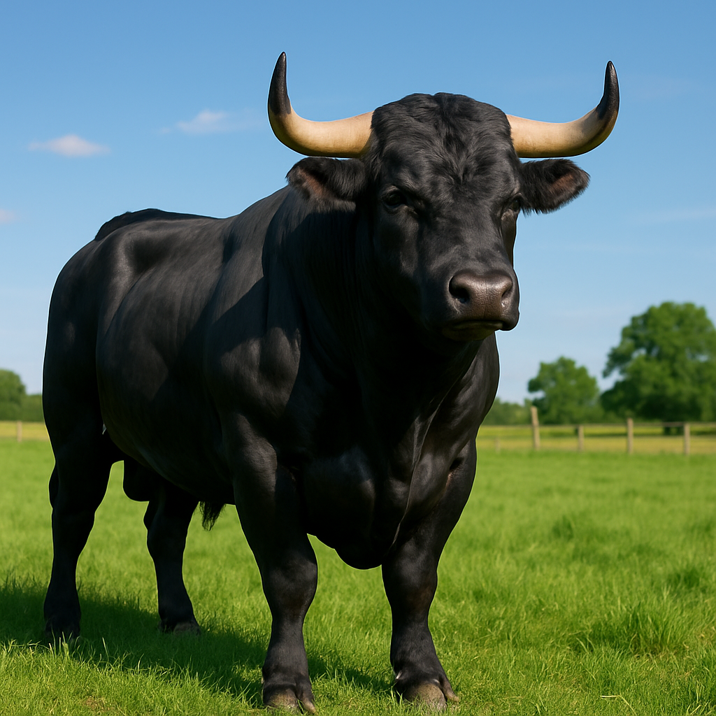 Chickasaw Black Cow Painting by diamonds kit