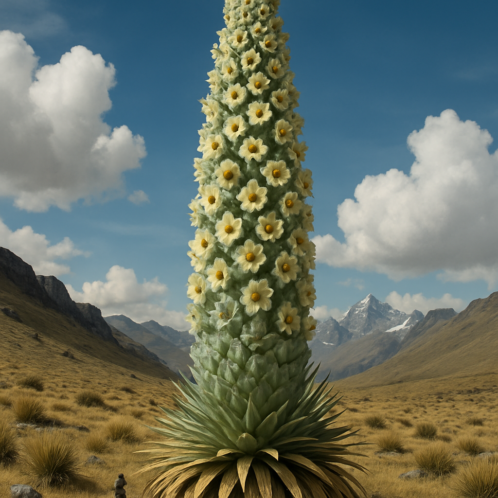 Puya Raimondii Andes Tower Paint by diamonds kits