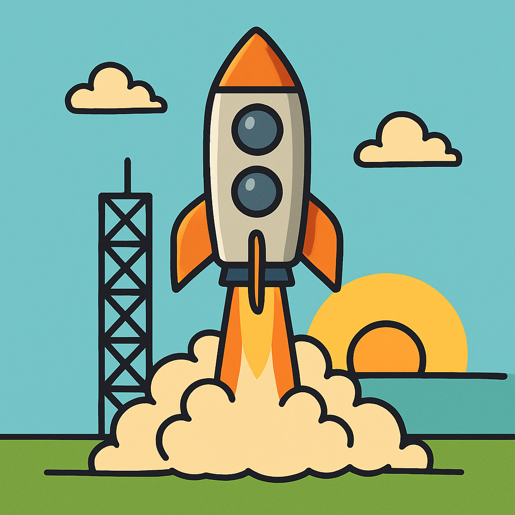 Rocket Launch At Dawn Paint by diamonds kits