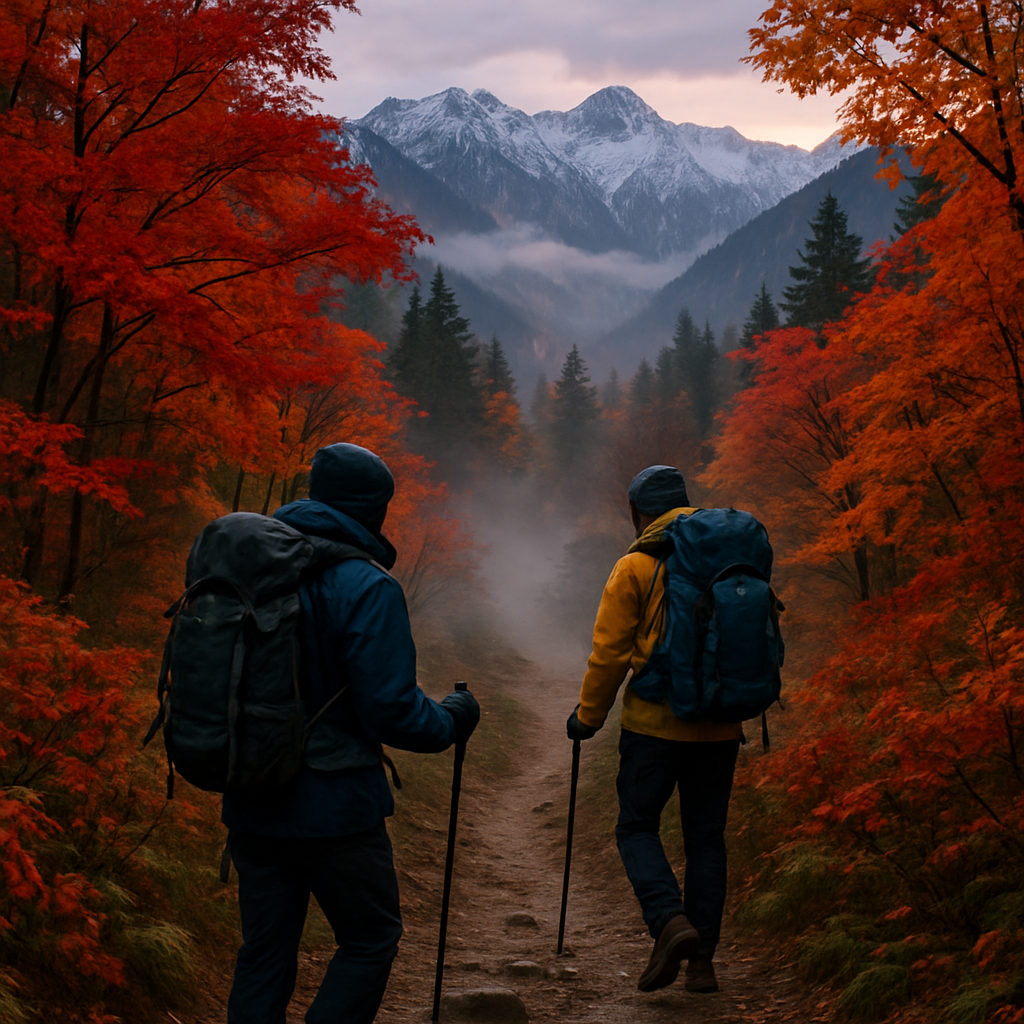 Evening Trek In The Japanese Northern Alps Painting by diamonds kit