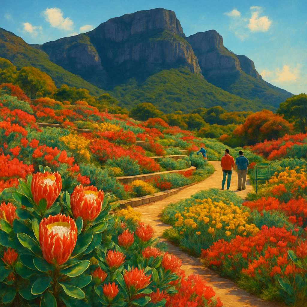 Kirstenbosch Botanical Garden Cape Town paint by color