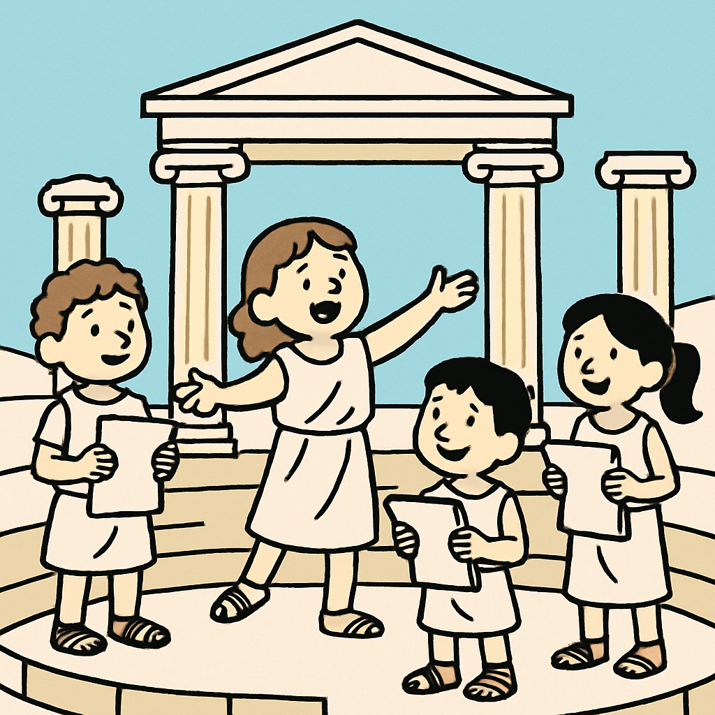 Ancient Greek Theater paint by color
