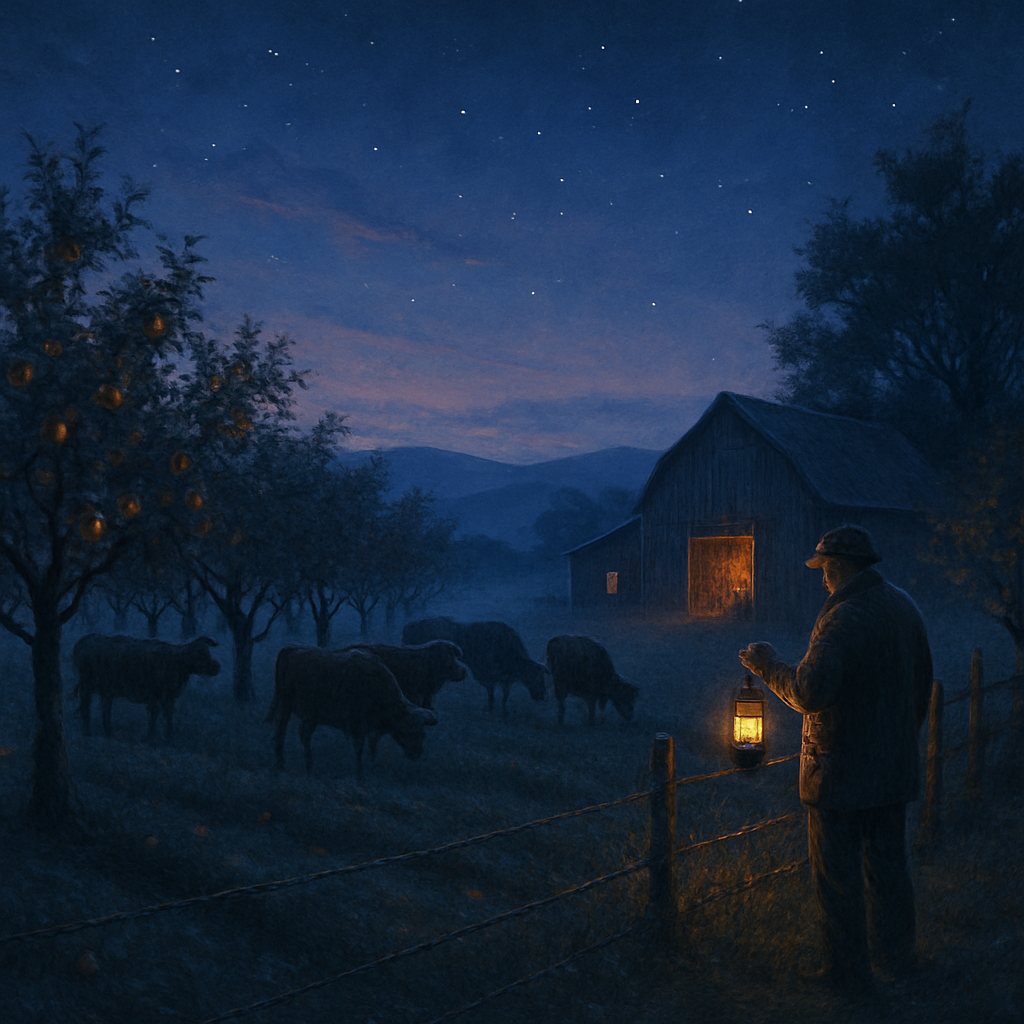 Starlight Orchard Cattle DIY paint by diamonds