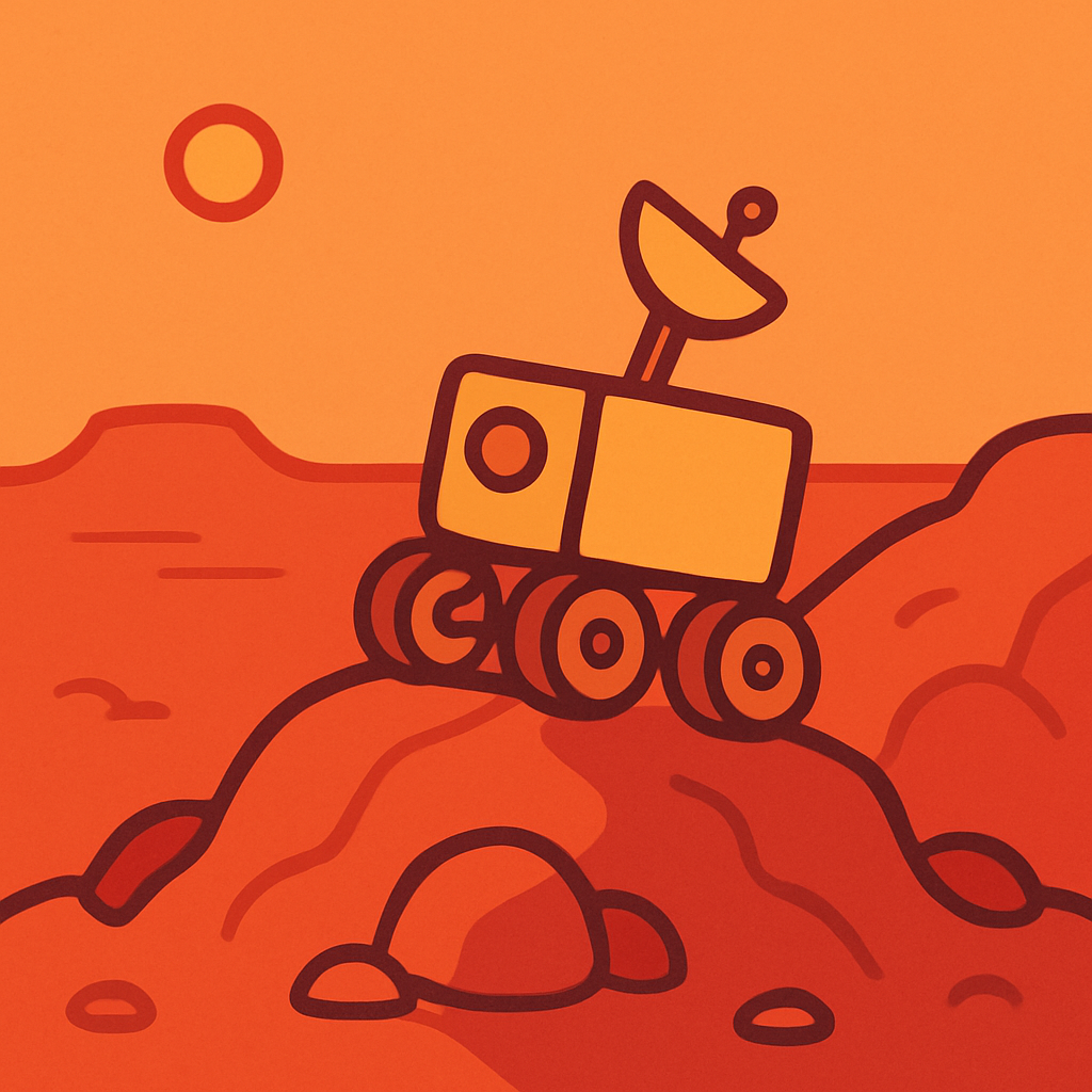 Rover On Red Dune paint by diamond