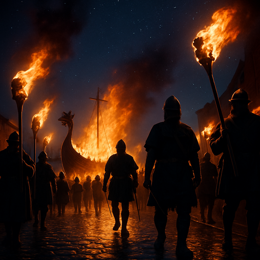 Up Helly Aa Shetland Fire Festival Painting by diamonds kit