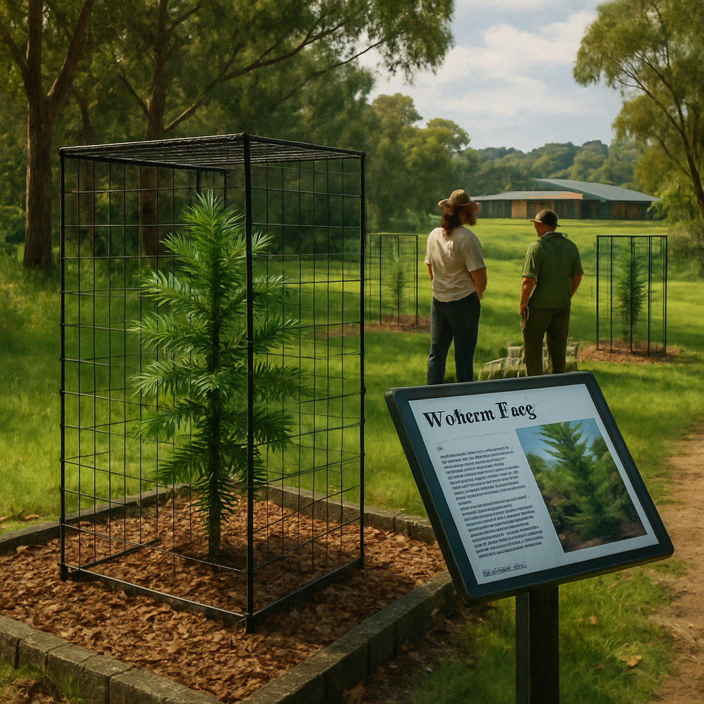 Mount Annan Botanic Garden Wollemi Pine paint by diamond