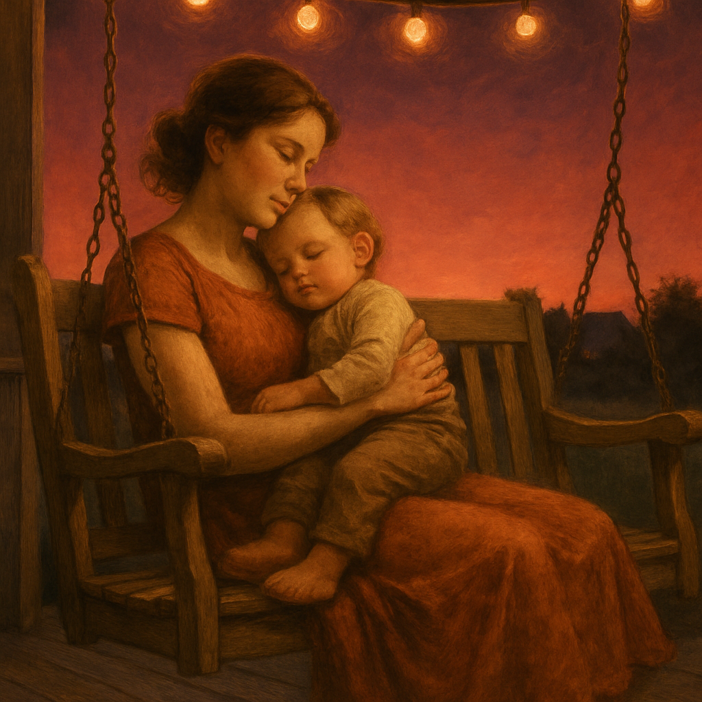 Twilight Melody On The Porch Swing Paint by diamonds art