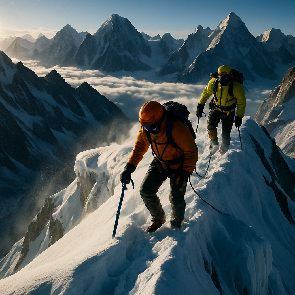 Karakoram Summit Ridge At Sunrise Painting by diamonds kit