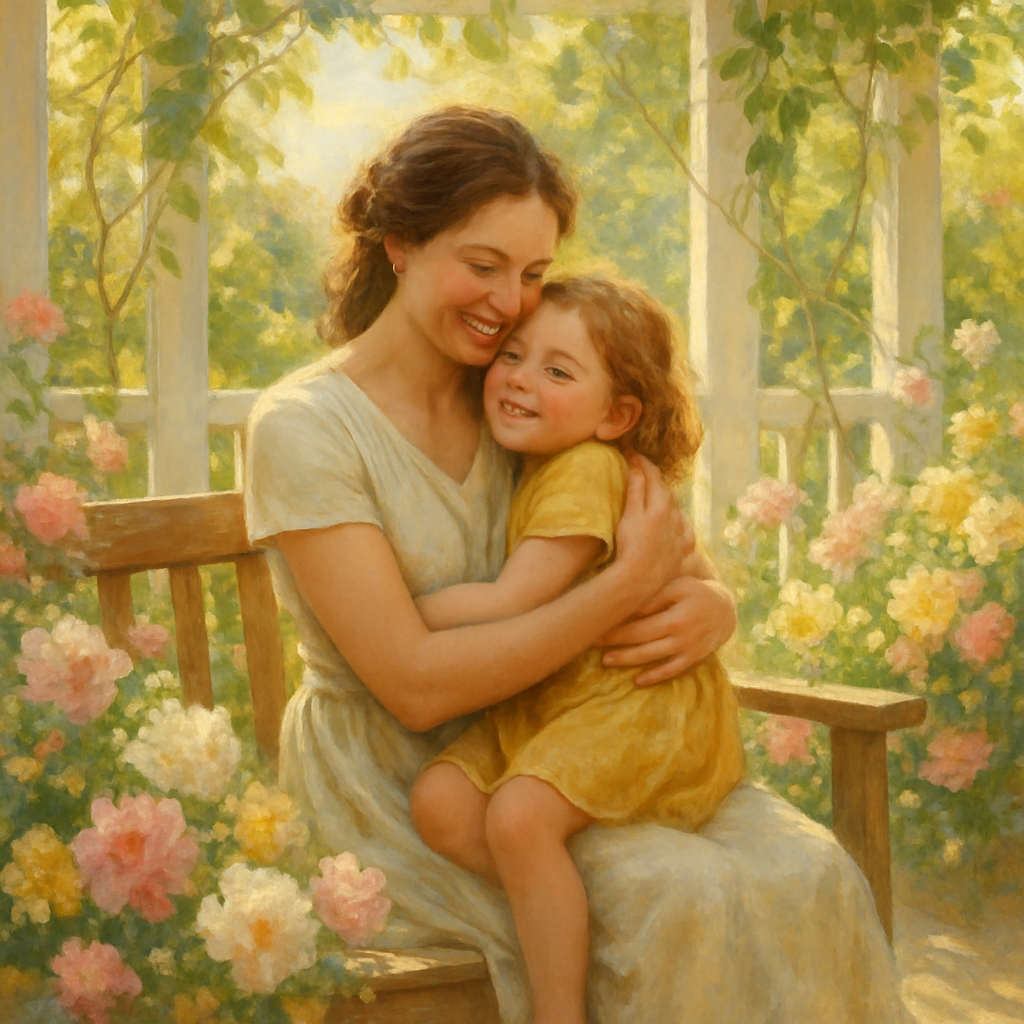 Sunlit Embrace On A Blossom-Filled Veranda Paint by diamonds art
