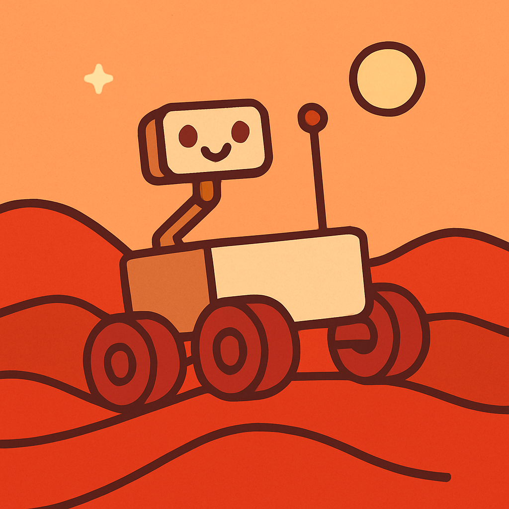 Rover On Red Dunes painting diamond kit