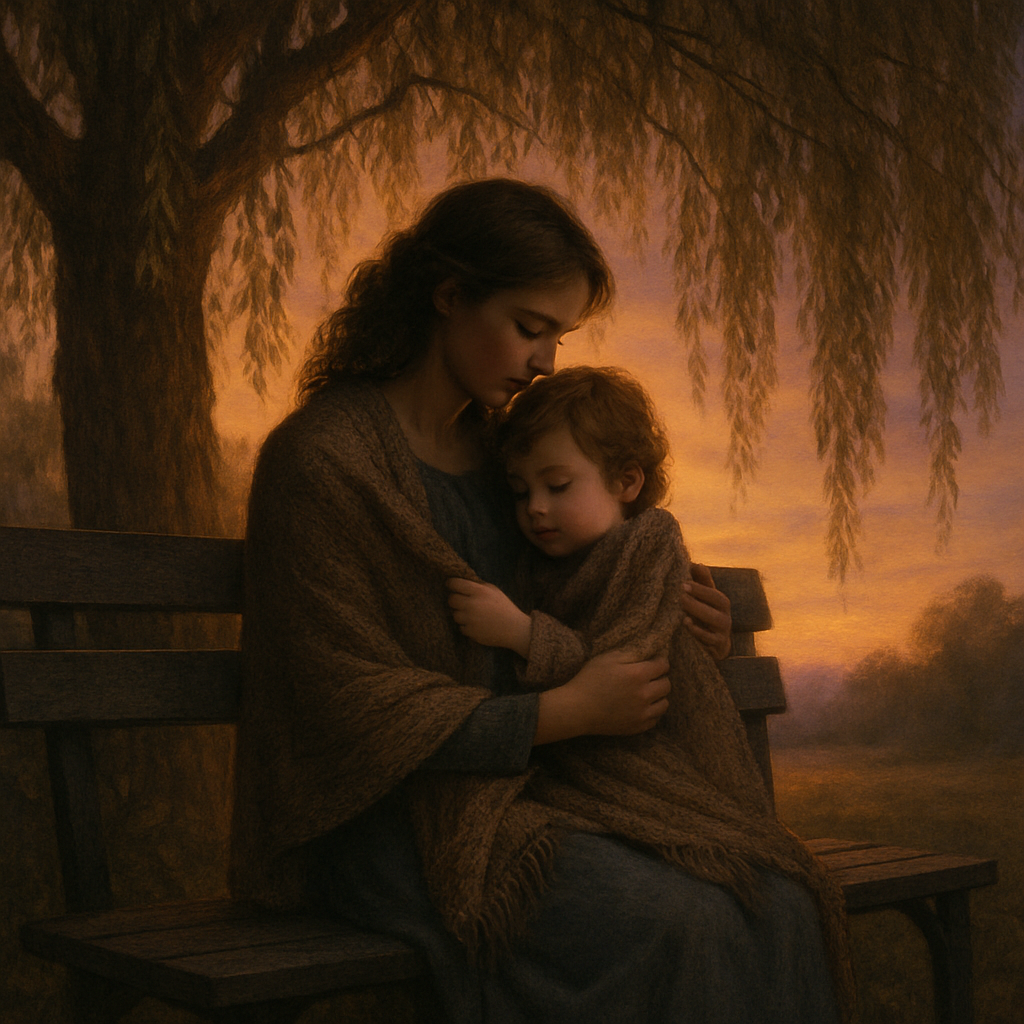 Twilight Embrace Under The Willow painting diamond kit