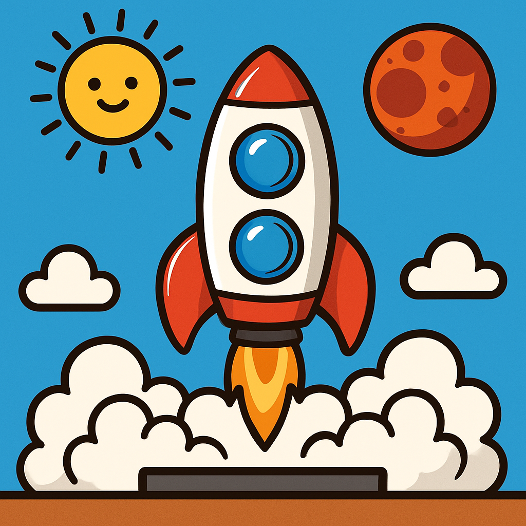 Rocket Launch To Mars Paint by diamonds kits