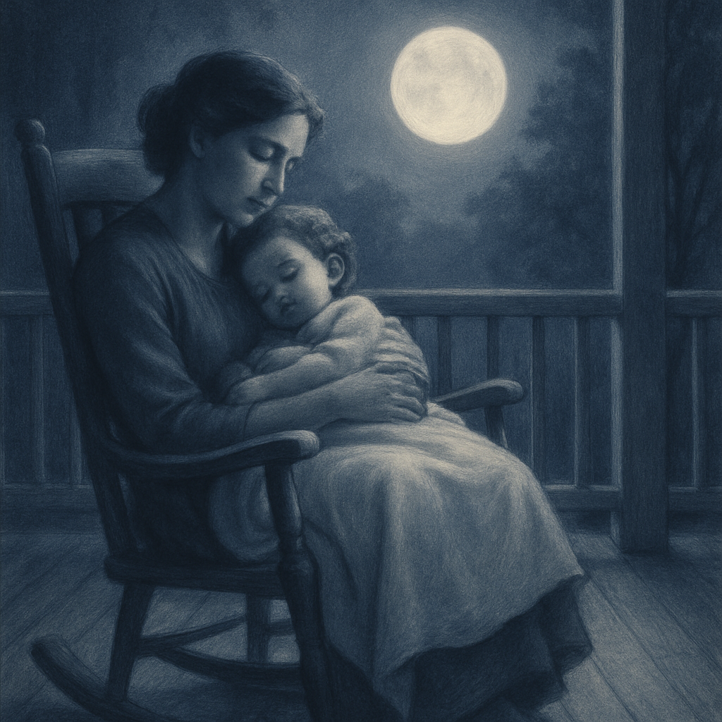 Moonlit Promise: A Mother’s Tender Vigil diamond painting