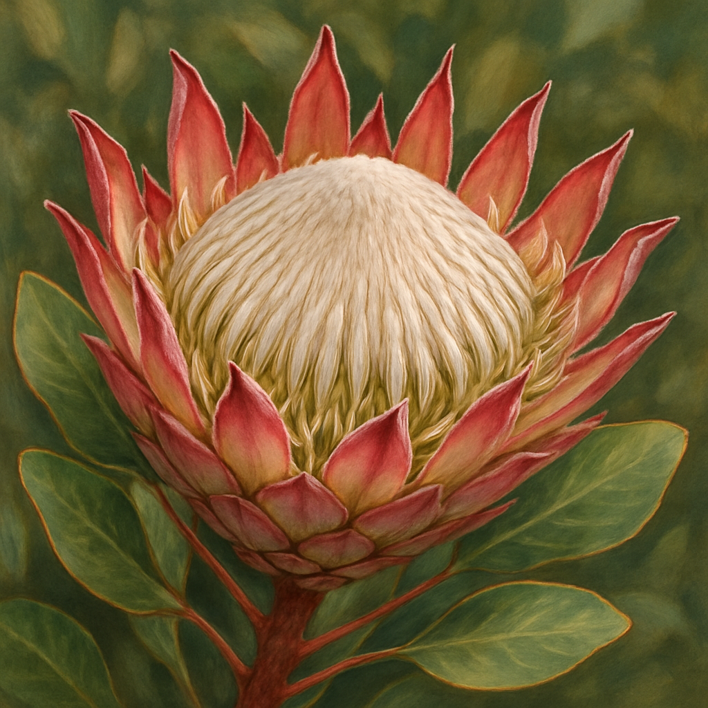 Protea Cynaroides King Protea South Africa paint by diamonds