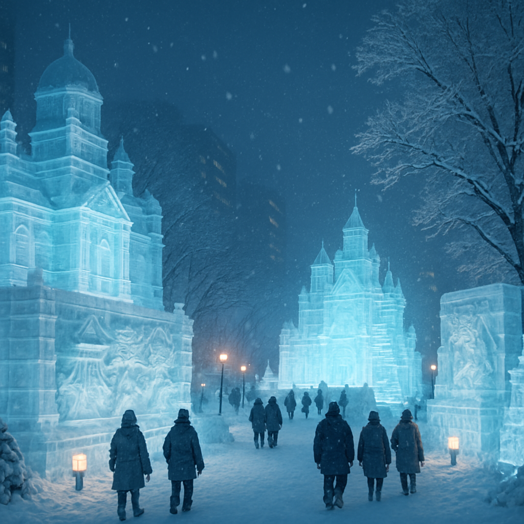 Sapporo Snow Festival - Sapporo Japan painting diamond kit