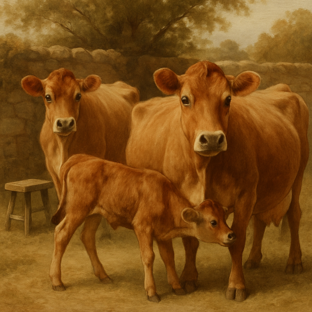 Jersey Cattle - Channel Islands paint by color