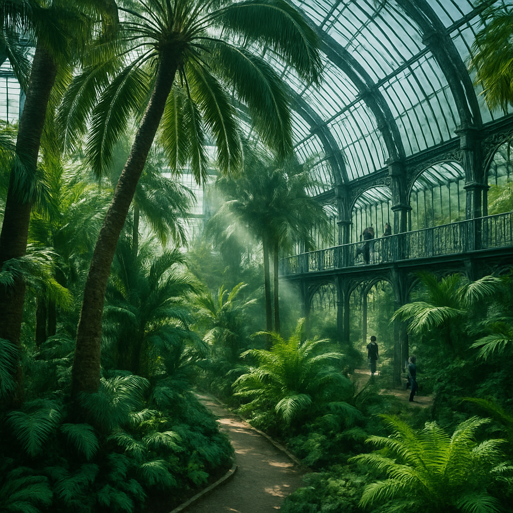 Kew Gardens Palm House Conservatory Paint by diamonds art