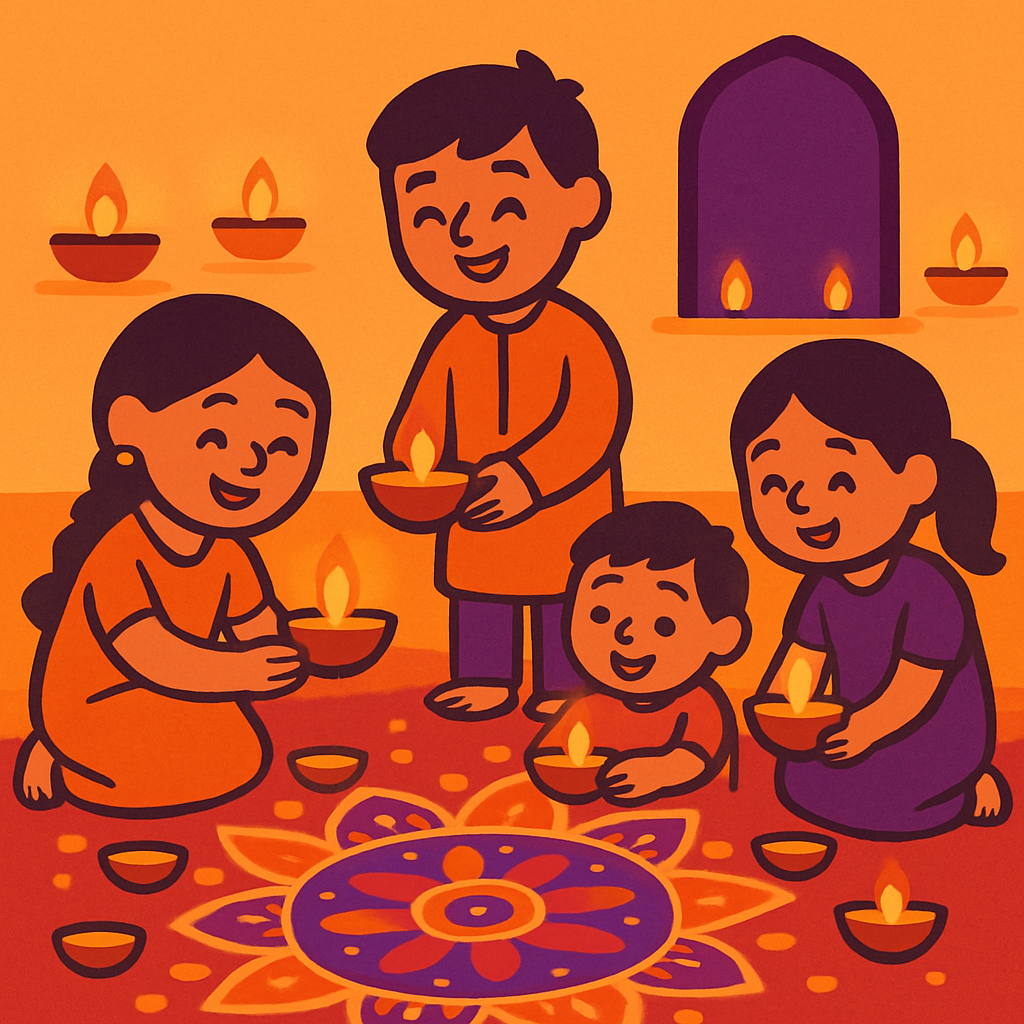 Diwali Lights diamonded painting kits