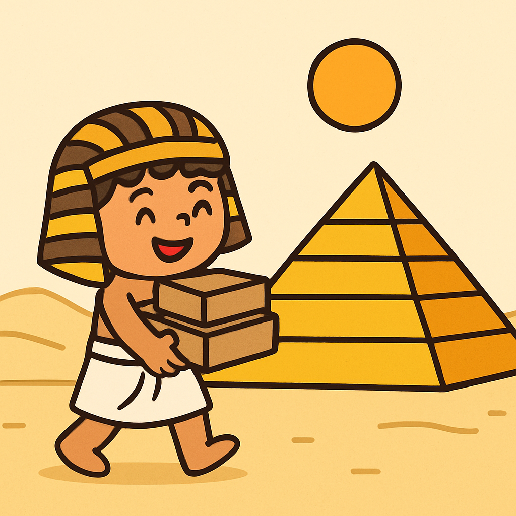 Ancient Egyptian Pyramid Builder paint by diamonds