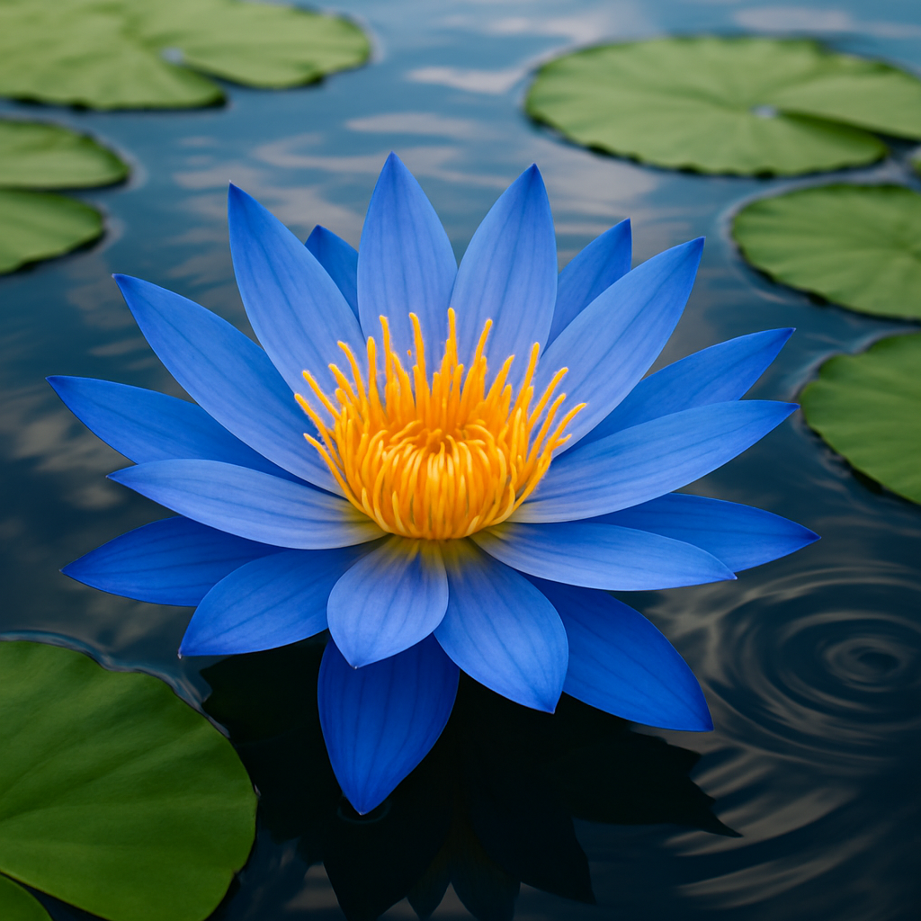 Blue Lotus diamond painting