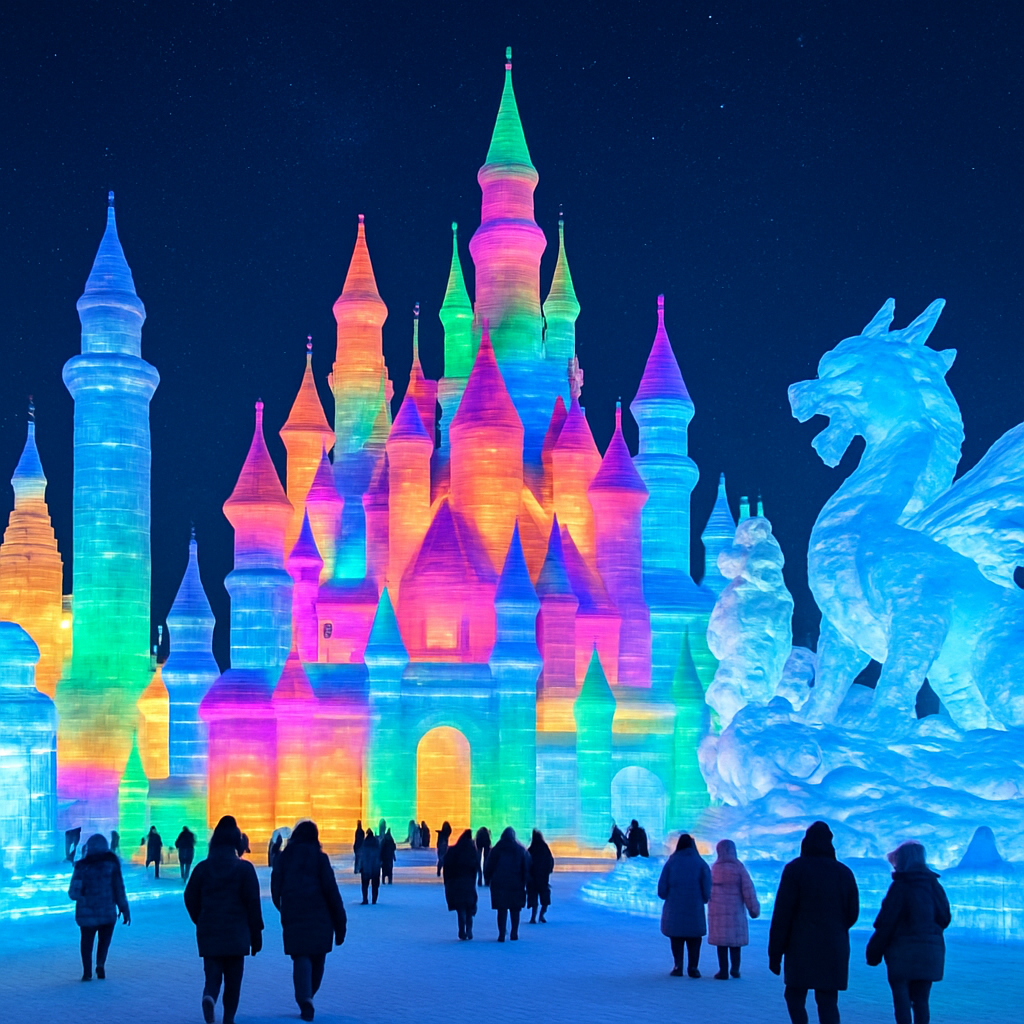 Harbin Ice Festival - Harbin Paint by diamonds kits