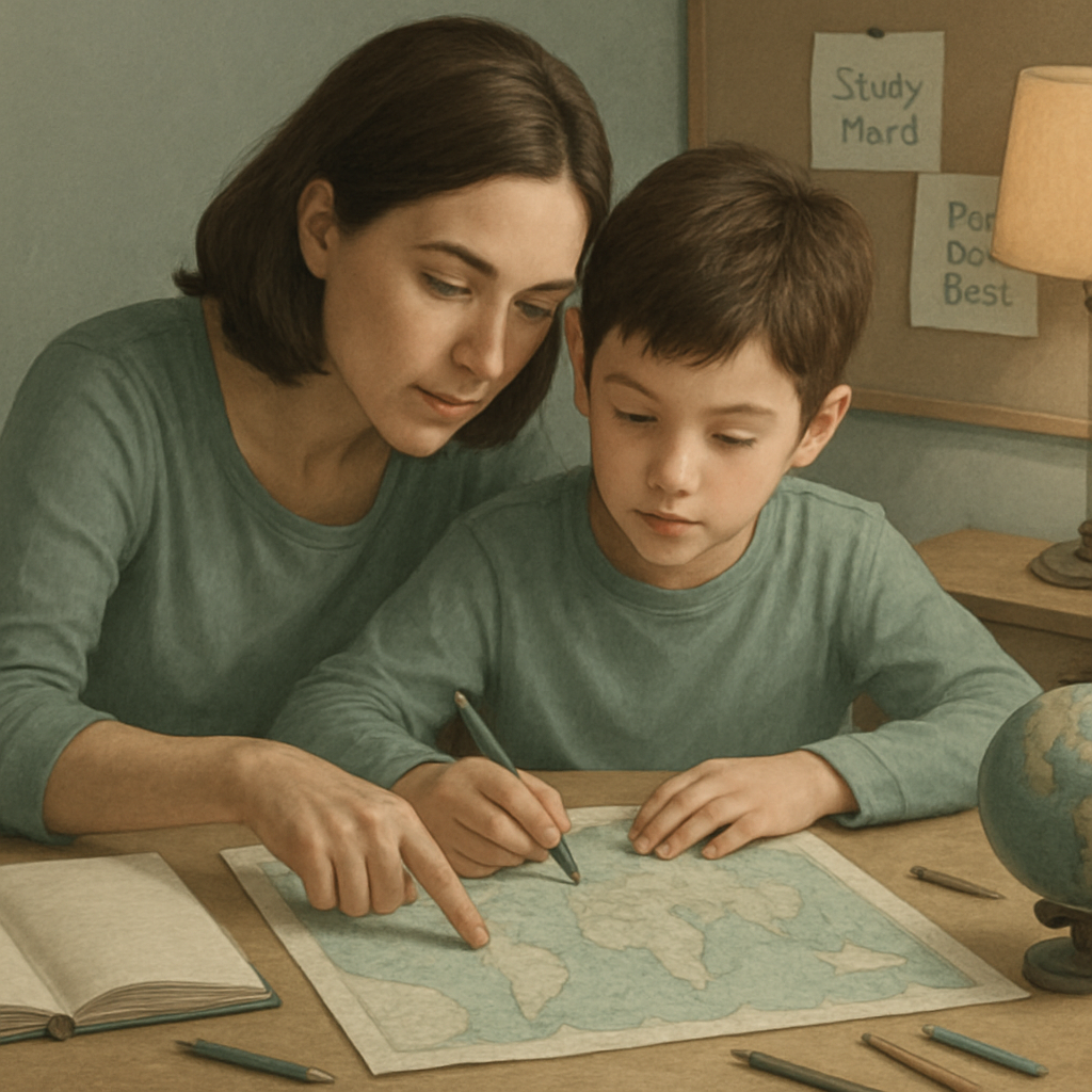 Quiet Maps And Future Dreams At The Desk Painting by diamonds kit
