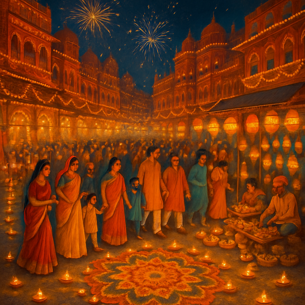 Diwali Festival Of Lights In Jaipur diamonded painting kits