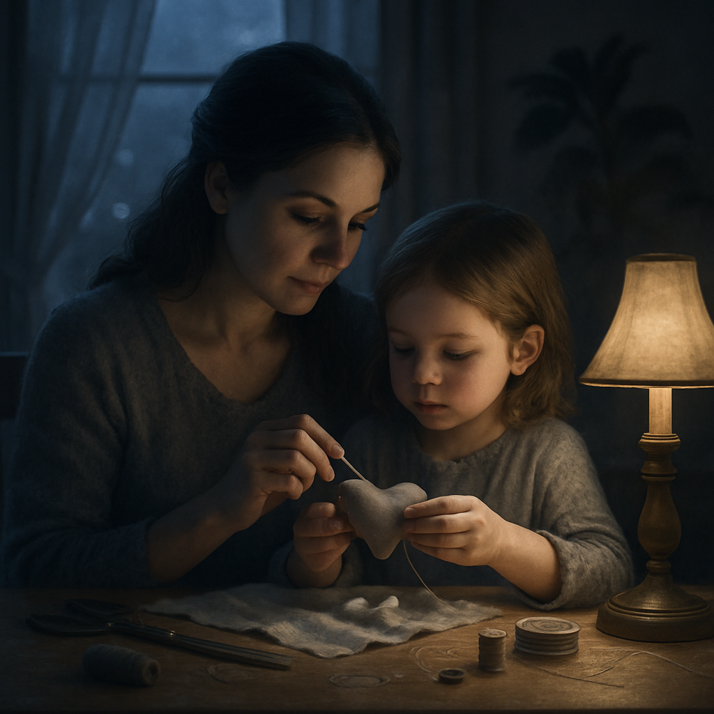 Moonlight Sewing Of Small Hands Paint by diamonds art