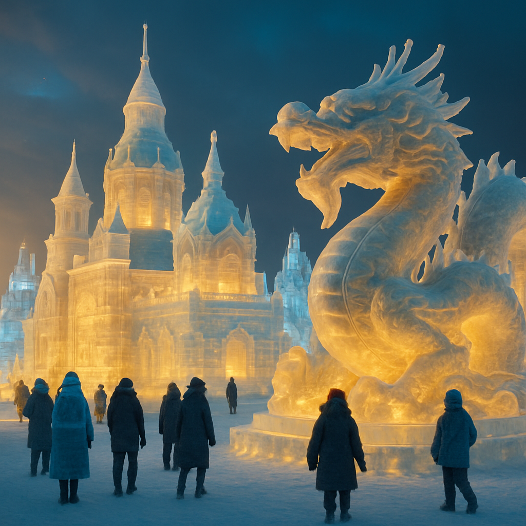 Snow And Ice Festival Harbin Paint by diamonds kits