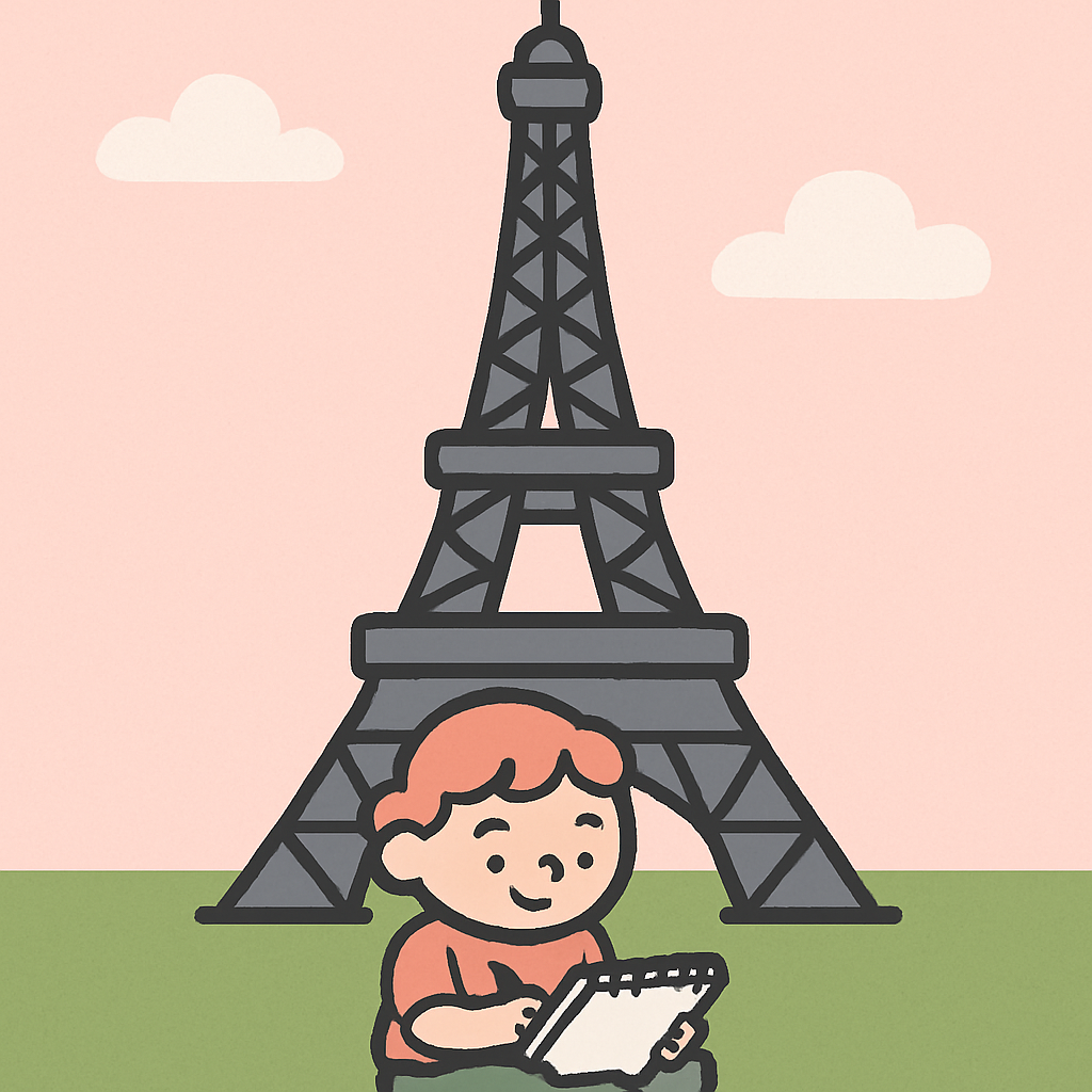 Eiffel Tower Sketching Day DIY paint by diamonds