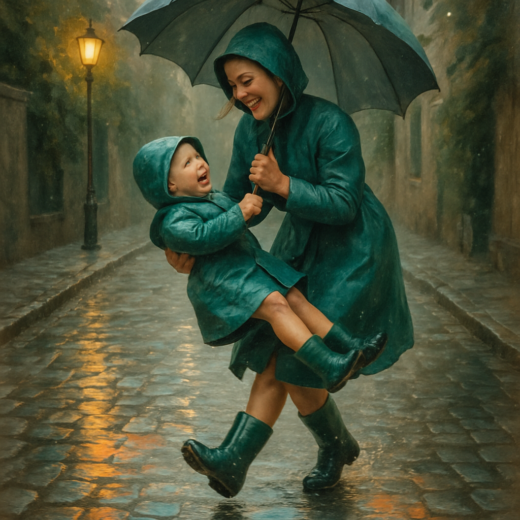 Slow Dance In The Raincoat Alley Paint by diamonds kits