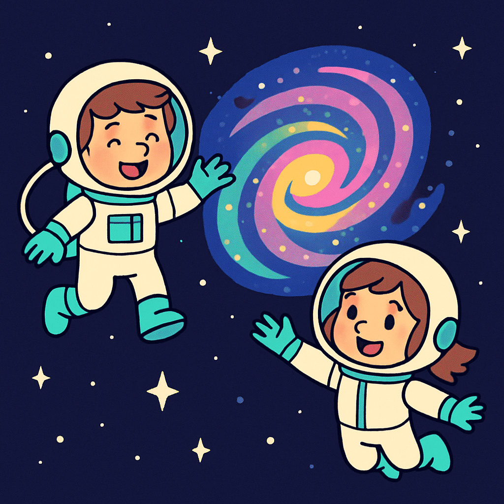 Galaxy Explorers In Space paint by color