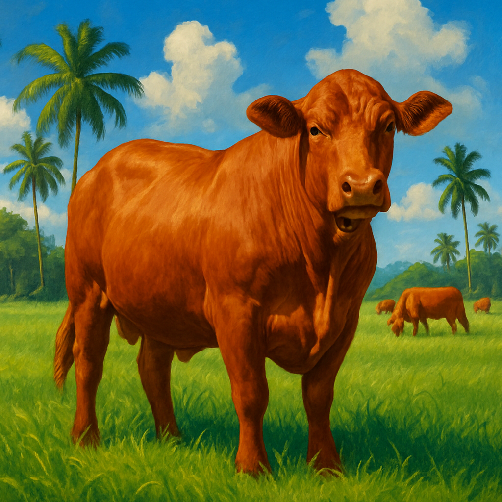 Senepol Cattle - Virgin Islands Painting by diamonds kit