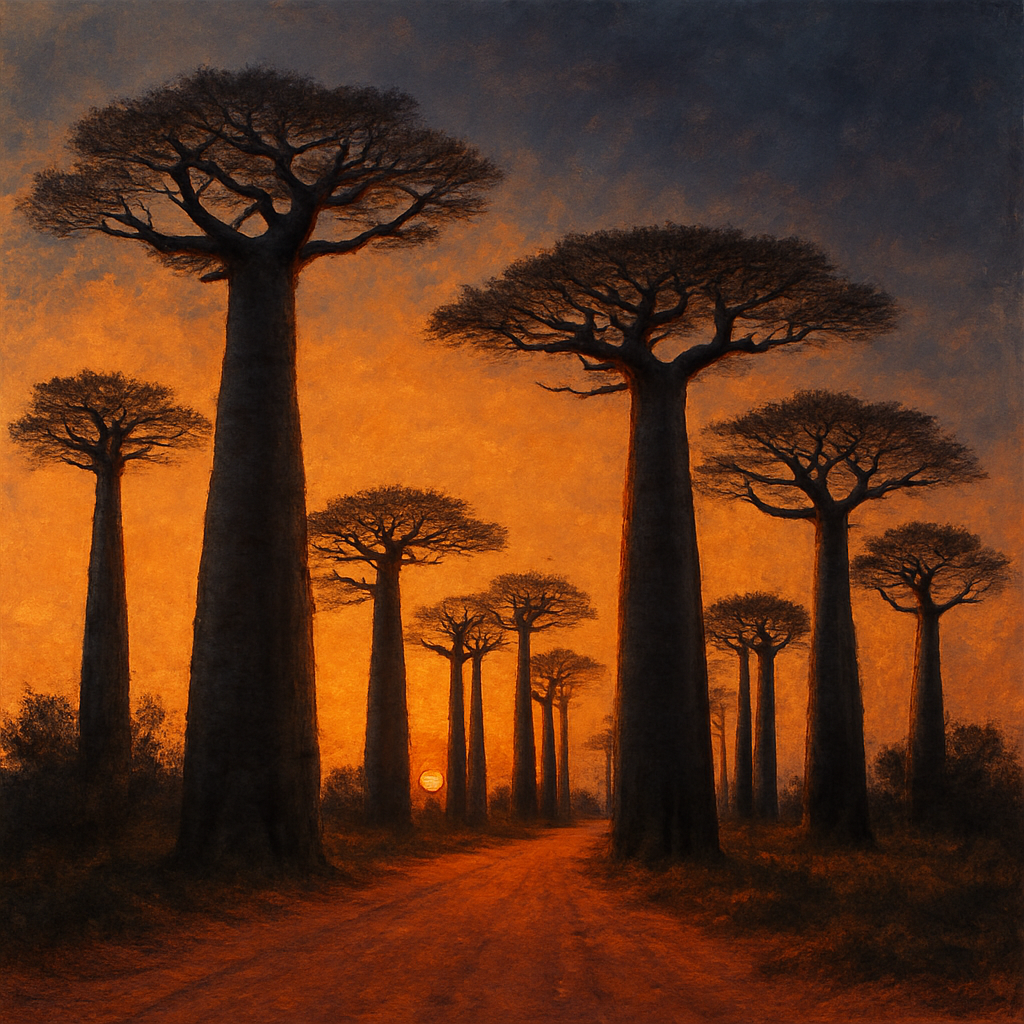 Adansonia Grandidieri paint by diamonds