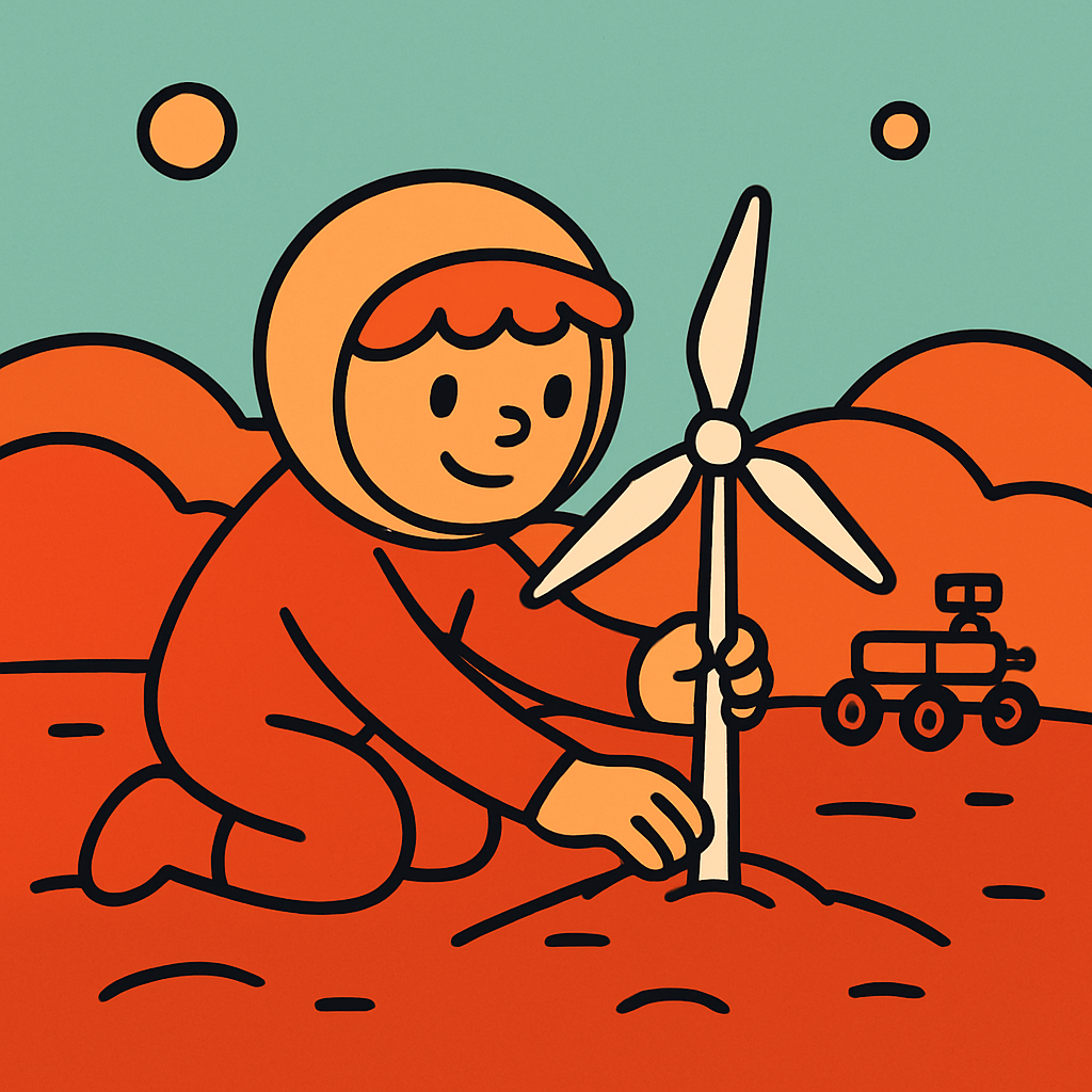 Wind Turbine On Mars Hill DIY paint by diamonds