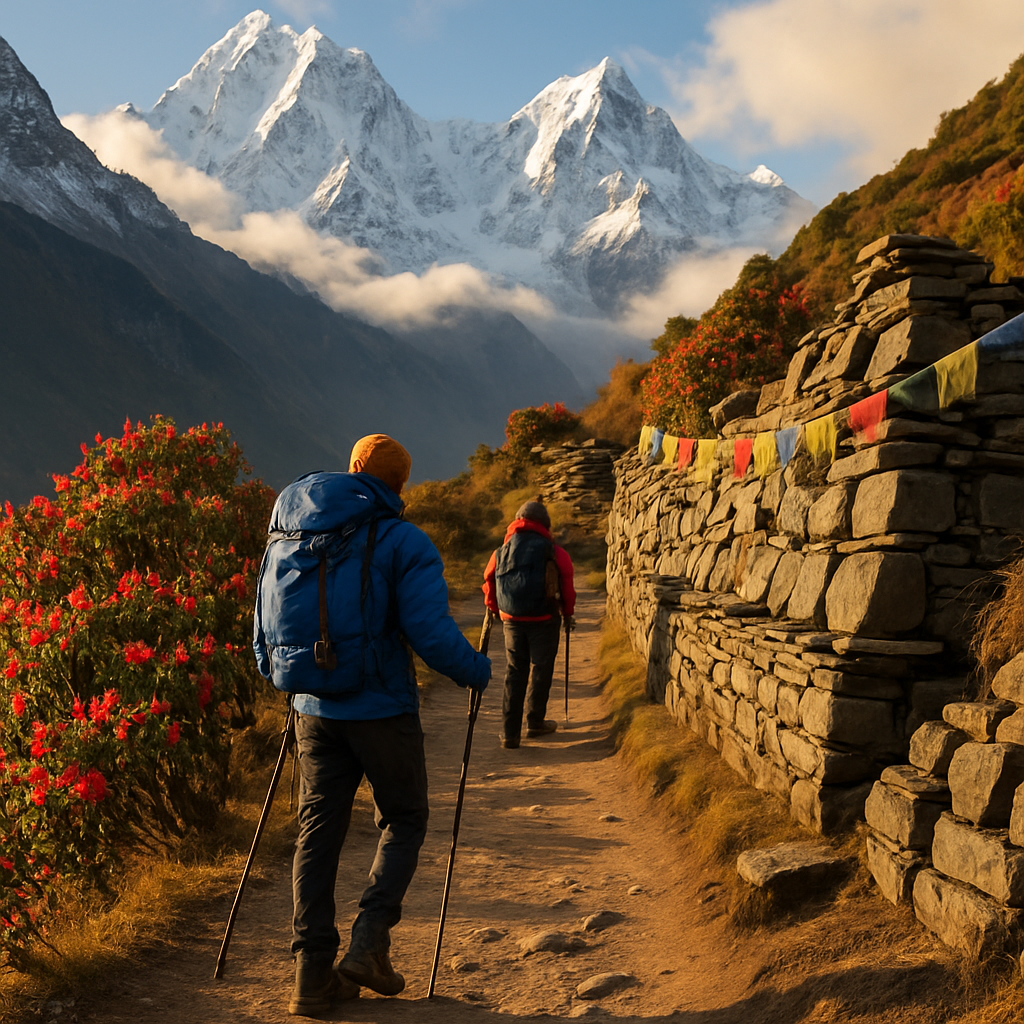 Trekking Through The Nepalese Annapurna Circuit paint by color