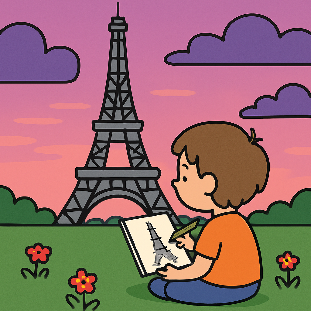 Eiffel Tower Little Architect diamond painting