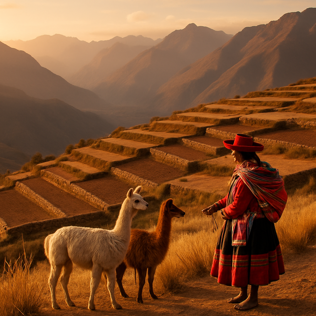 Sunset Over The Andean Highlands paint by color