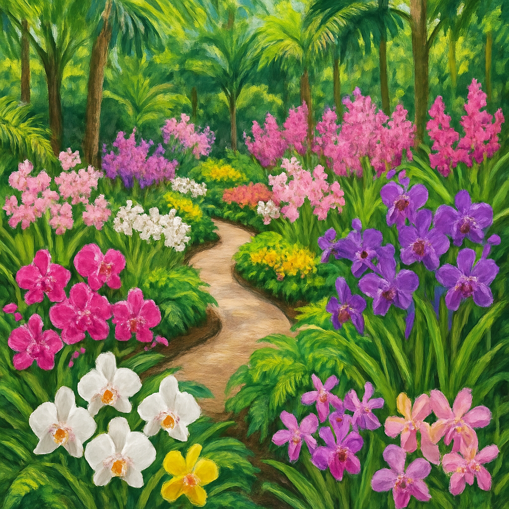 Singapore Botanic Gardens Orchid Garden diamond painting
