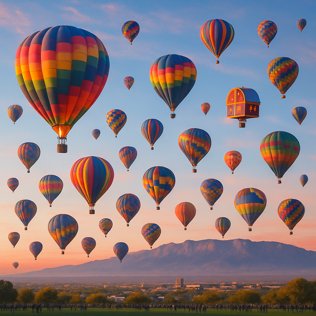 Albuquerque International Balloon Fiesta New Mexico paint by color
