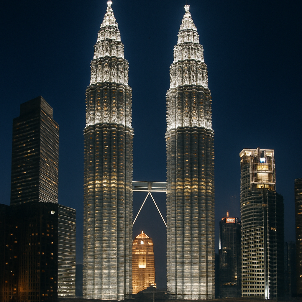 Petronas Twin Towers Painting by diamonds kit