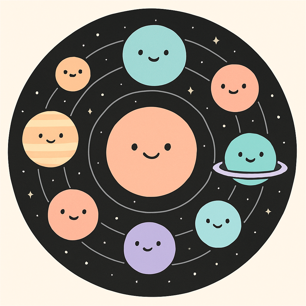 Solar System Smile Parade Paint by diamonds art