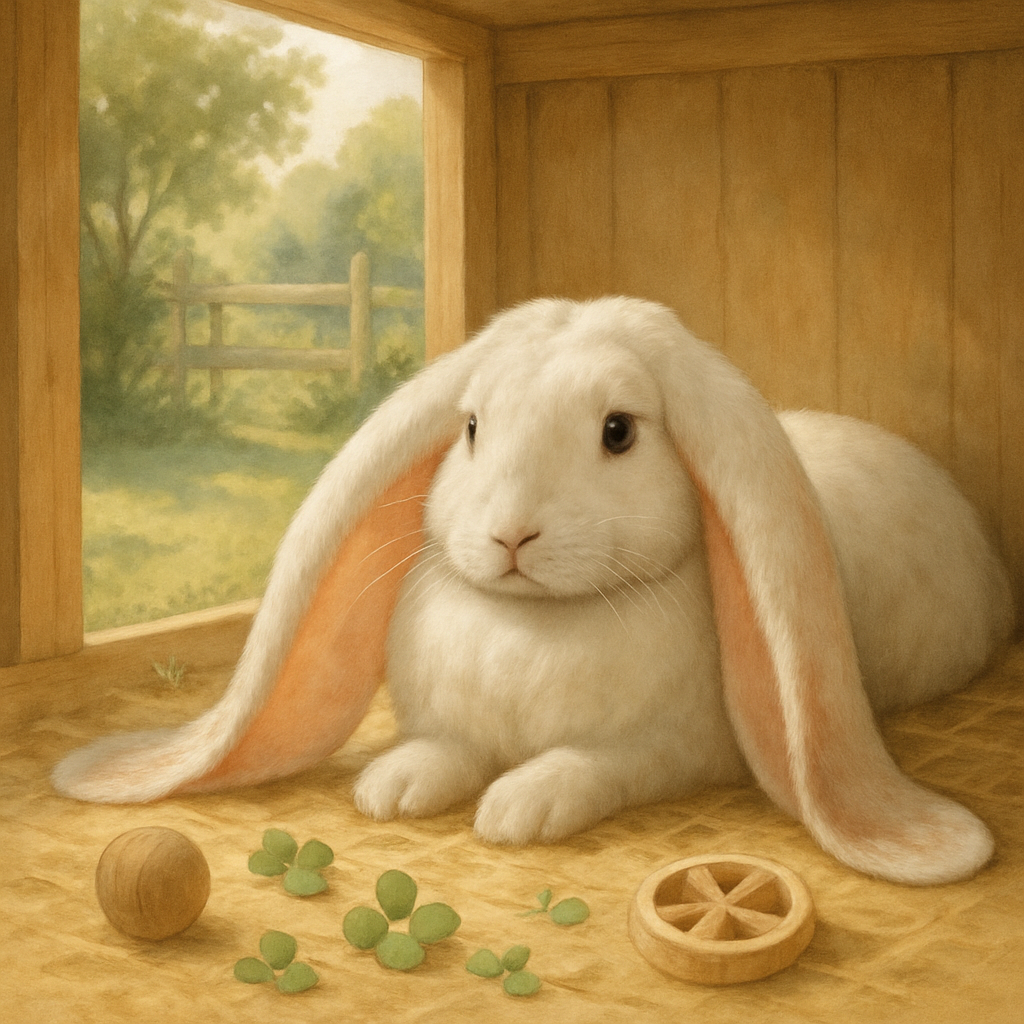 English Lop Rabbit Painting by diamonds kit