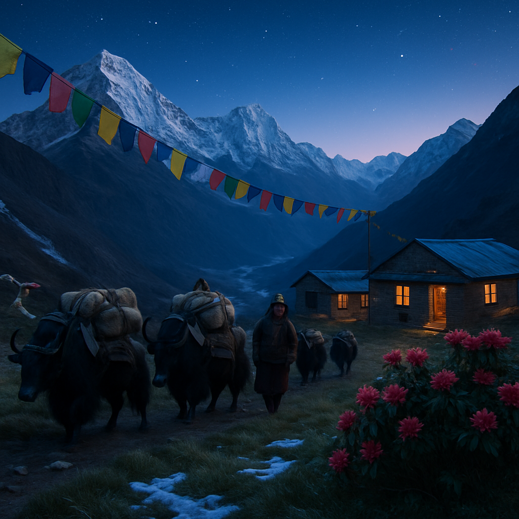 Dawn Over The Annapurna Sanctuary Painting by diamonds kit
