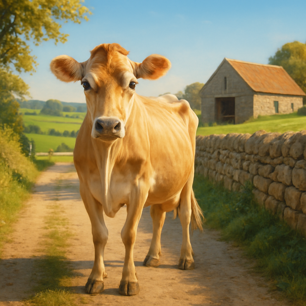 Jersey Dairy Cow Channel Islands Painting by diamonds kit
