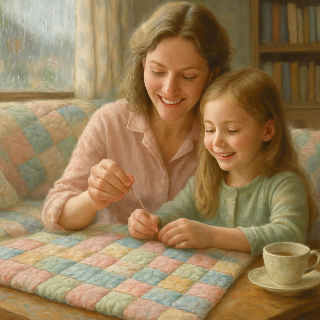 Patchwork Promises On A Rainy Morning Paint by diamonds kits