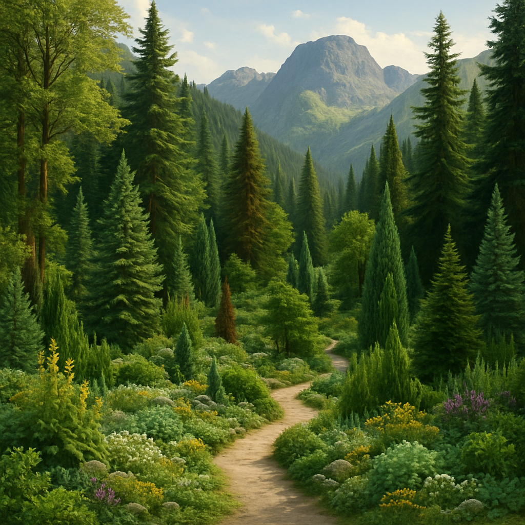 Mount Wilson Arboretum paint by color