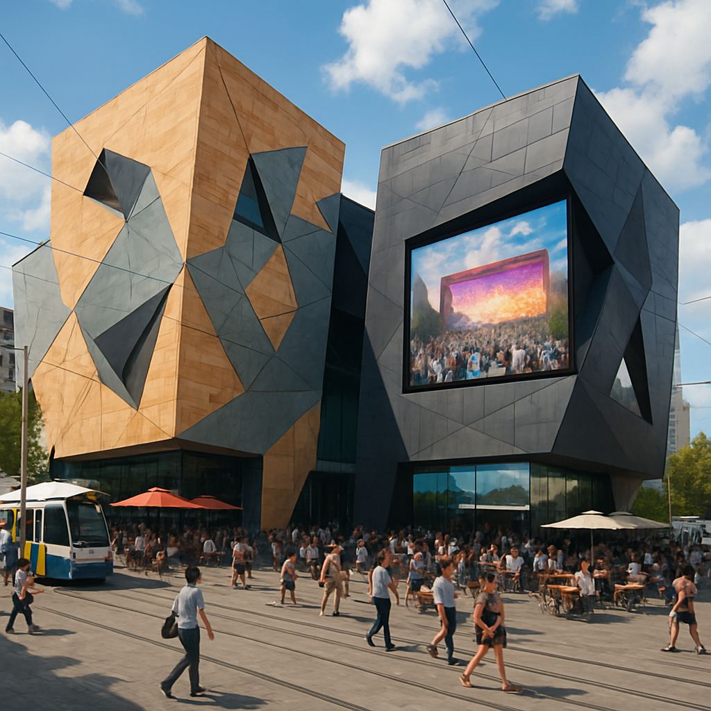 Federation Square Melbourne Australia paint by diamond