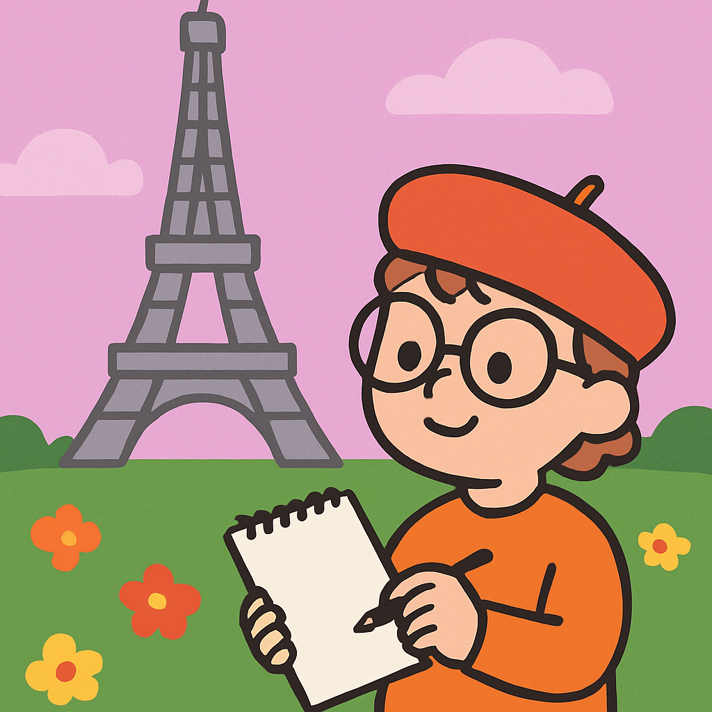 Eiffel Sketch Picnic Paint by diamonds kits